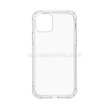Silicone Sleeve Transparent Clear Mjúkt hulstur fyrir iPhone